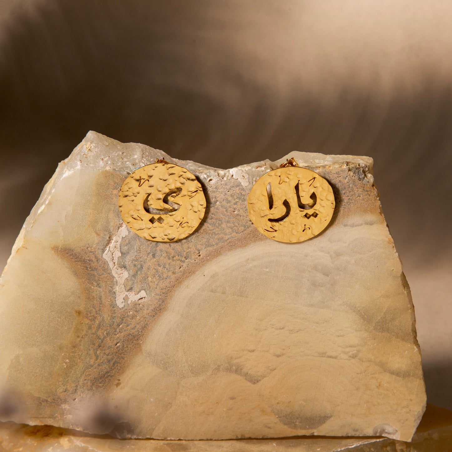 ROUND NAME Earrings