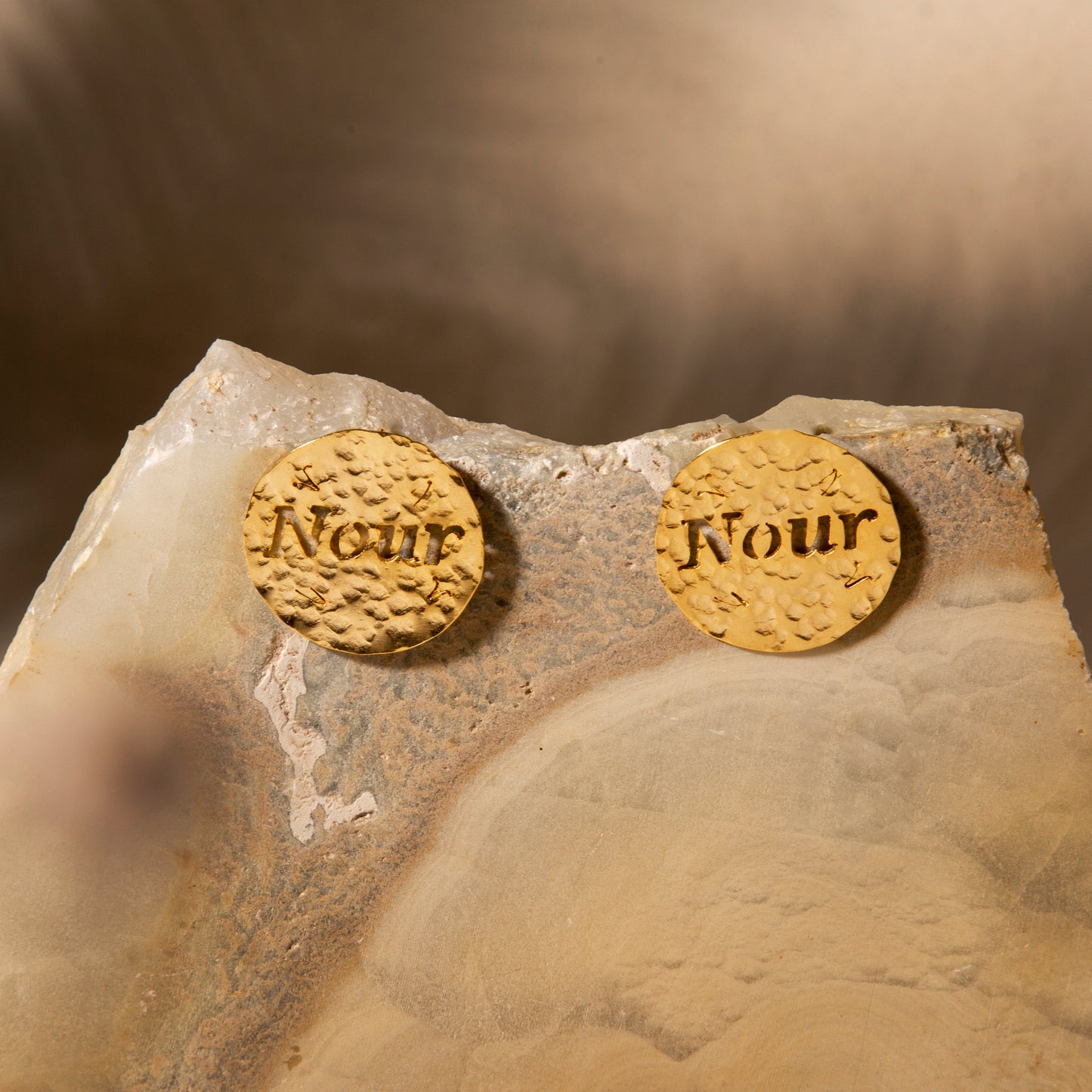 ROUND NAME Earrings