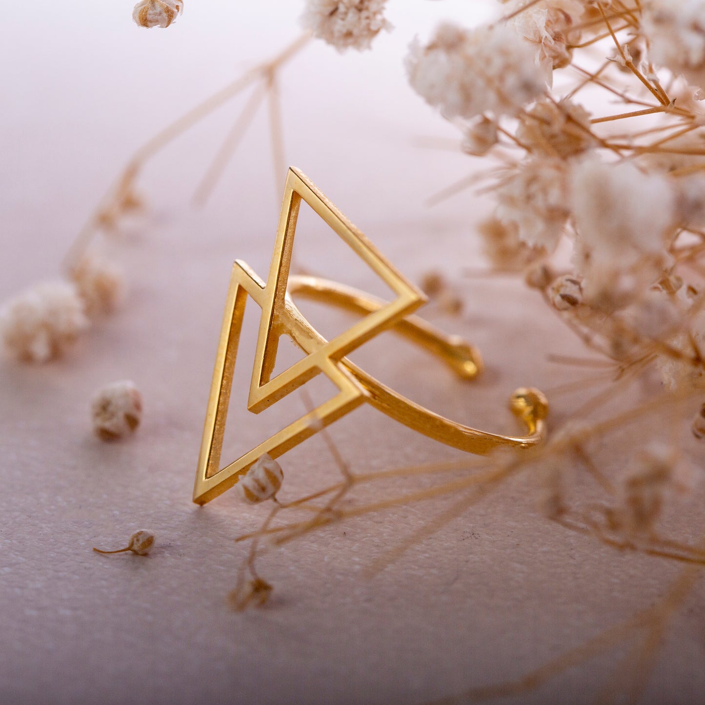 Dubbel triangel Ring